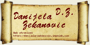 Danijela Zekanović vizit kartica